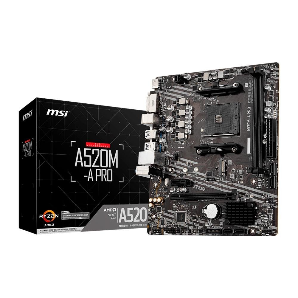 PLACA MÃE A520M-A PRO MSI AM4