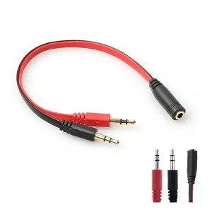 ADAPTADOR P3 FÊMEA PARA 2 P2 MACHO - ÁUDIO E MICROFONE