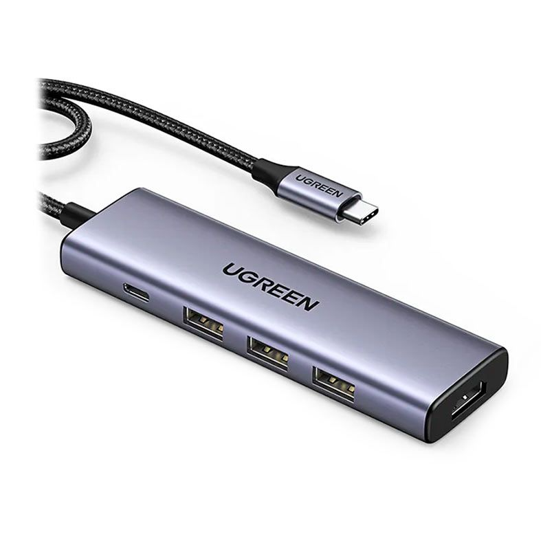 ADAPTADOR UGREEN USB-C (HDMI, 3X USB 3.0, USB-C)